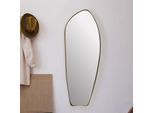Design Wandspiegel organische Form 90 cm moderner Spiegel asymmetrisch gold