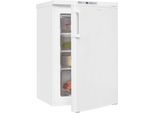 EXQUISIT Gefrierschrank "GS80-HE-040D", Energieeffizienz: D, silber (weiß), B:55cm H:85,5cm T:57,5cm, Gefrierschränke, 4*-Gefrierschrank mit praktischem Griff – leicht & bequem zu öffnen, Gefrierschrank