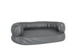 VidaXL Hundebett Ergonomisch Kunstleder grau S