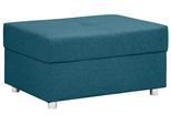 Hocker HOME AFFAIRE "Italia, B: 78 cm", blau (petrol), B:78cm H:42cm T:59cm, Microfaser PRIMABELLE (100% Polyester);Struktur fein (100% Polyester), Hocker, Hocker, mit Federkern