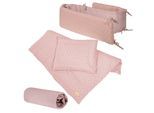 Organic Geschenkset 'Lil Planet' rosa/mauve, Bio-Bettwäsche, Bettlaken & Nestchen