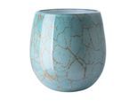 Tischvase FINK "COSMIC", blau (grün, goldfarben), B:19cm H:22cm T:19cm Ø:19cm, Vasen, Tischvase