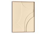 Wandbild REINDERS "Terrace - sand", beige (farbe bild(er): beige), B:50cm H:70cm T:3cm, Bilder, Wandbild, Wohnzimmer - 3D - Minimalistisch - Beige - MDF - Abstrakt - 50x70 cm