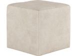 Hocker COTTA "Cuby", beige, B:40cm H:40cm T:40cm, 100% Polyester, Hocker, Hocker, Sitzwürfel, Cube, Sitzhocker
