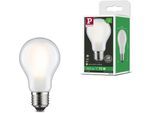 PAULMANN LED-Leuchtmittel "Eco-Line Filament 230V LED Birne E27 1055lm 5,7W 3000K dimmbar Matt", Energieeffizienz: B, weiß, L:10,5cm Ø:6cm, Leuchtmittel, LED-Leuchtmittel