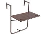 Balkonhängetisch GARDEN PLEASURE "TABORA", braun, B:60cm T:60cm, Tische, Balkonhängetisch