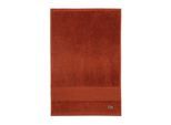 Gästehandtuch LACOSTE "LLECROCO", rot (terrebattue), B:40cm L:60cm, Frottier, Obermaterial: 100% Baumwolle, Handtücher, Gästehandtuch, mit Label-Applikationen
