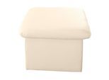 Hocker COTTA "Casino", creme, B:56cm H:42cm T:56cm, Luxus-Kunstleder;NaturLEDER, echtes Rindsleder;Luxus-Microfaser (100% Polyester);SOFTLUX-Kunstleder, Hocker, Hocker