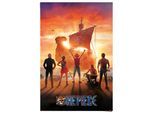 Poster REINDERS "One Piece - straw hat pirates", orange (farbe bild(er): orange), B:61cm H:91,5cm T:0,1cm, Bilder, Poster, Teenager Zimmer - Orange - 150 gr. Papier - Cartoons - 61x91,5 cm