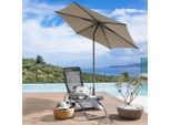 Beldano , Taupe , Textil , 270x270x220 cm , Knickgelenk , Gartenmöbel, Sonnenschutz, Sonnenschirme, Sonnenschirme