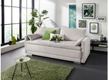 Schlafsofa OTTO HOME "Berlin, B: 218 cm, Liegel. 160x198 cm", grau (silbergrau), B:218cm H:97cm T:96cm, Microfaser PRIMABELLE (100% Polyester);Struktur fein (100% Polyester);Samtoptik (100% Polyester), Sofas, Schlafsofa, Bettfunktion, Bettkasten & 2 Zierkissen, Dauerschlafsofa mit Boxspring