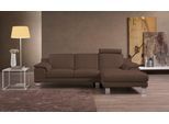 Ecksofa EGOITALIANO "Shakira, Design & Sitzkomfort auf hohem Niveau, Breite 236cm, L-Form", braun (chocolate), B:236cm H:84cm T:152cm, Leder »BULL« (echtes Rindsleder). Geschliffenes, pigmentiertes und behandeltes Rindsleder mit einer Dicke von 1, 3-1, 5 mm. Dieses Leder zeigt eine ziemlich weiche Hand mit einem halb undurchsichtigen Aussehen. Es handelt sich um ein geschütztes Leder. Eine leichte