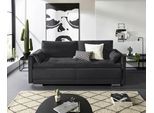 Schlafsofa OTTO HOME "Berlin, B: 218 cm, Liegel. 160x198 cm", schwarz, B:218cm H:97cm T:96cm, Microfaser PRIMABELLE (100% Polyester);Struktur fein (100% Polyester);Samtoptik (100% Polyester), Sofas, Schlafsofa, Bettfunktion, Bettkasten & 2 Zierkissen, Dauerschlafsofa mit Boxspring