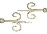 Gardinenstangen-Endstück LIEDECO "Diana", gold (weiß, goldfarben), B:10,2cm H:13,7cm L:13,7cm Ø:1,6cm, Gardinenstangenendstücke, Gardinenstangen-Endstück, für Gardinenstangen Ø 16 mm