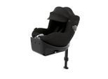cybex Platinum Reboarder-Kindersitz Sirona Ti Plus, Schwarz, Textil, 44x75x71 cm, ECE R 129 i-Size, abnehmbarer und waschbarer Bezug, Sonnendach, optimaler Aufprallschutz, schnell leicht im Auto montierbar, Seitenaufprallschutz, Isofix-Befestigung, Baby on Tour, Kindersitze, Reboarder Kindersitze