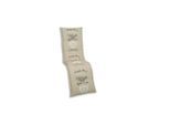 Relaxsesselauflage, Beige, Textil, Füllung: Schaumstoff, Vlies, 50x7x170 cm, Oeko-Tex® Standard 100, pflegeleicht, hochwertige Qualität, langlebig, für den Außenbereich geeignet, mittels Bändern zu befestigen, Gurtband befestigen, Outdoor-Kissen, Gartenstuhlauflagen, Hochlehner-Auflagen
