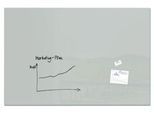Sigel Glas-Whiteboard Artverum, glänzend, grau, magnethaftend, 1800 x 1200 mm + 2 SuperDym-Magnete