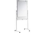 MAUL Moderationstafel Pro, B 750 x H 1200 mm, Textil/Whiteboard, blau/weiß