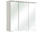 Spiegelschrank SAPHIR "mit 3 LED-Leuchten", lack weiß hochglanz, B:80cm H:78cm T:20cm, Holzwerkstoff, Schränke, Spiegelschrank