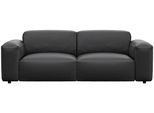 2,5-Sitzer FLEXLUX "Lucera Sofa, super bequem durch hochwertigen Sitzaufbau mit Kaltschaum", schwarz (deep schwarz), B:219cm H:73cm T:102cm, 100% Echteder, Sofas, modern & anschmiegsam, Designsofa
