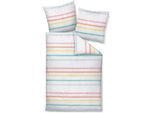 Bettwäsche JANINE "J. D.87101 09", bunt (multicolor), B/L: 240cm x 220cm, 1 Stk., 2 Stk., Mako-Satin, B/L: 80cm x 80cm & 80cm x 80cm, Mako-Satin, Obermaterial: 100% Baumwolle, Bettwäsche, Bettwäsche, mit Reißverschluss
