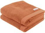 Handtuch TOM TAILOR HOME "COLOR BATH", rot (schwarz coral), B:50cm L:100cm, Frottier, Frottier, Handtücher, 100% Baumwolle, 50x100 cm, uni, große Farbauswahl