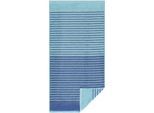 Duschtuch EGERIA "Maris", blau, B:70cm L:140cm, Walkfrottee, Obermaterial: 100% Baumwolle, Handtücher, Double Face mit Streifen, reine Baumwolle