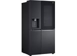 LG Side-by-Side, Energieeffizienz: E (A-G), schwarz, zzgl. Crafted Ice, Kühlschränke, Craft Ice Bereiter, InstaView™
