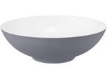 Schüssel SELTMANN WEIDEN "Life Fashion", grau (weiß, elegant grau), B:30,3cm H:9,9cm L:30,3cm T:30,3cm Ø:30,3cm, Porzellan, Schüsseln, Schüssel, Schale rund, 30 cm
