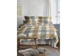 Bettwäsche IRISETTE "Meran 8622", goldfarben, B/L: 140cm x 200cm, 1 Stk., 1 Stk., Feinbiber, B/L: 90cm x 70cm, 2 Stk., Feinbiber, Obermaterial: 100% Baumwolle, Bettwäsche, Bettwäsche, flauschig weich und wärmend