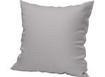 Dekokissen HOMING "St. Tropez" Gr. 2, silber (silberfarben, unifarben), B:50cm L:50cm, Polyester, Dekokissen_Sitzkissen_Kissenhüllen, Dekokissen, Pflegeleicht