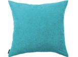 Dekokissen HOMING "Monaco" Gr. 2, blau (petrol, unifarben), B:50cm L:50cm, Polyester, Dekokissen_Sitzkissen_Kissenhüllen, Dekokissen, Pflegeleicht