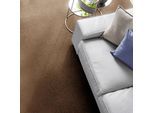 Teppichboden ANDIAMO "Kira, Velours, Gesamthöhe 8 mm, Luxusklasse LC1", braun (schoko), B:400cm L:450cm, Kunstfaser, Teppiche, Teppichboden, Uni Farben, Breite 400 cm, strapazierfähig, pflegeleicht, Wohnzimmer