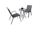 VCM 3-tlg Gartenmöbel Set Sitzgruppe Essgruppe 1xTisch, 2x Stühle Tisch Maße ca. H. 89 x B. 55 x T. 55 cm Garten Set - Sonlas