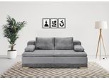 Schlafsofa HOME AFFAIRE "Ben, B: 200 cm, Liegefl. 158x198 cm", grau (anthrazit), B:200cm H:97cm T:96cm, 100%Polyester, Sofas, Schlafsofa, Bettfunktion & Bettkasten, Dauerschlafsofa mit Boxspring