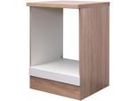 Herdumbauschrank FLEX-WELL "Florenz", weiß (hochglanz weiß, sonoma eiche), B:60cm H:86cm T:57cm, Holzwerkstoff, Schränke, Herdumbauschrank, (B x H x T) 60 x 86 x 60 cm