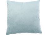 Dekokissen GÖZZE "Muri", blau (aqua, unifarben), B:50cm L:50cm, Obermaterial: 100% Polyester, Dekokissen_Sitzkissen_Kissenhüllen, Dekokissen, in vielen Unifarben