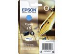 EPSON Tintenpatrone "T1622", blau (cyan), Tintenpatronen, original Druckerpatrone 16 cyan, Tintenpatrone