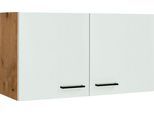 Hängeschrank FLEX-WELL "Vintea", beige (magnolia matt, lancelot oak), B:100cm H:54,8cm T:32cm, Holzwerkstoff, Schränke, Hängeschrank, (B x H x T) 100 x 54,8 x 32 cm, mit Metallgriffen