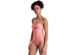 Badeanzug ROXY "Wavy Baby One-Piece", Damen, Gr. S, rosa (rot orange), Recycling-Polyester, Badeanzüge Badeanzug