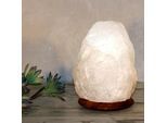 WAGNER LIFE DESIGN Salzkristall-Tischlampe "Rock", weiß, Ø 12cm H: 18cm, 1 Stk., Leuchten, Handgefertigt - jeder Stein ein Unikat, H: ca.18 cm, ca. 2-3kg, Salzkristall-Tischlampe