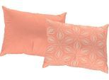 Dekokissen ADAM "Retro Floret", orange (papaya, geblümt), B:40cm L:60cm, Obermaterial: 100% Baumwolle, Dekokissen_Sitzkissen_Kissenhüllen, Dekokissen, GOTS zertifiziert