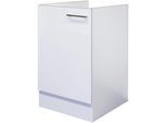 Spülenschrank FLEX-WELL "Kopenhagen", weiß (weiß matt), B:50cm H:82cm T:57cm, Holzwerkstoff, Schränke, Spülenschrank, (B x H x T) 50 x 82 x 57 cm