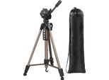 HAMA Dreibeinstativ "Dreibein Fotostativ, 3-Wege-Kopf, Star 61, 60-153 cm", beige, B:11,8cm H:11,8cm T:61cm, Stative, Dreibeinstativ