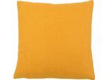 Dekokissen GÖZZE "Dallas", gelb (gelb, orange, unifarben), B:50cm L:50cm, Obermaterial: 100% Polyester, Dekokissen_Sitzkissen_Kissenhüllen, Dekokissen, in vielen Farben