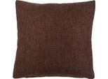 Dekokissen GÖZZE "Dallas", braun (dunkelbraun, unifarben), B:60cm L:60cm, Obermaterial: 100% Polyester, Dekokissen_Sitzkissen_Kissenhüllen, Dekokissen, in vielen Farben
