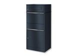 Metzler Paketbox Bispo, für Pakete bis Größe M, mit Briefkasten, abschließbar, B 503 x T 374 x H 1129 mm, Stahl, anthrazitgrau RAL 7016