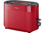 BOSCH Toaster "MyMoment TAT2M124", rot, B:30,4cm H:20,9cm T:16,5cm, Toaster, integrierter Brötchenaufsatz, Auftaufunktion, Brotzentrierung, AutoOff, Toaster