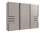 P & B Schiebetürenschrank, Beige, Greige, Glas, Holzwerkstoff, 6 Fächer, 6 Schublade(n) Schubladen, 270x210x64 cm, BQ - Bündnis für Qualität, Made in Germany, DIN EN ISO 9001, umfangreiches Zubehör erhältlich, in verschiedenen Größen und Holzdekoren erhältlich, Schlafzimmer, Kleiderschränke, Kleiderschränke 3-türig