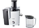BOSCH Entsafter "VitaJuice 2 MES25A0, XL-Einfüllschacht, Edelstahl-Microfilter-Sieb", grau (weiß, anthrazit), B:31,2cm H:31cm T:18cm, Entsafter, Ausgießer mit DripStop, spülmaschinengeeignet, weiß / grau, Entsafter